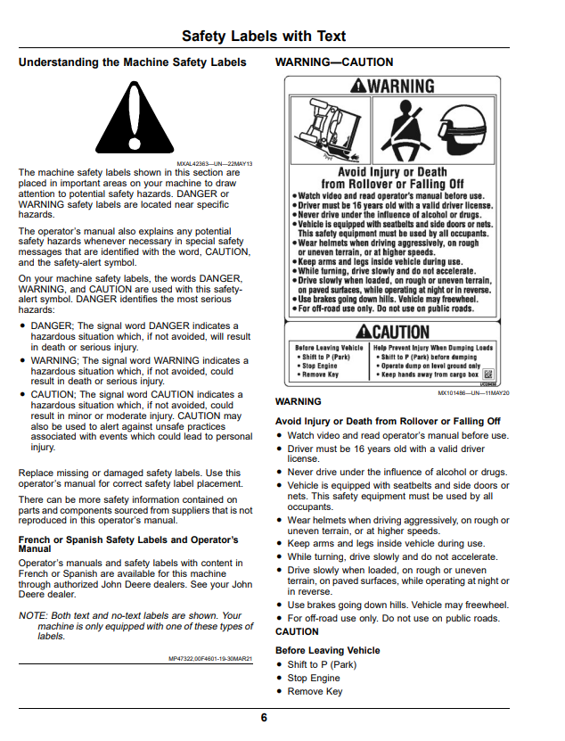 JOHN DEERE XUV855M S4 GATOR™ UTILITY VEHICLES OPERATOR MANUAL OMUC26681