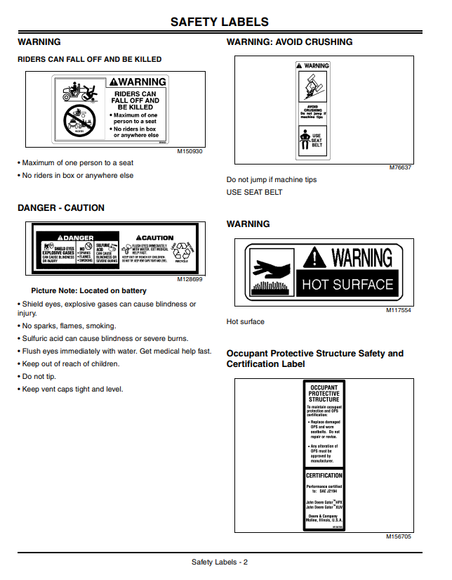 JOHN DEERE GATOR™ UTILITY VEHICLE XUV 4X4 DIESEL OPERATOR MANUAL OMM155883