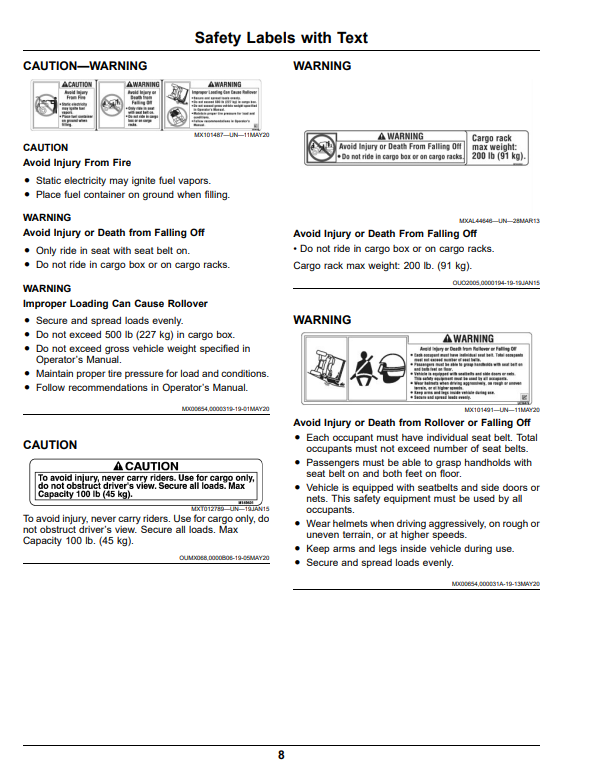 JOHN DEERE XUV560E, XUV560E S4 GATOR™ UTILITY VEHICLES OPERATOR MANUAL OMUC25928