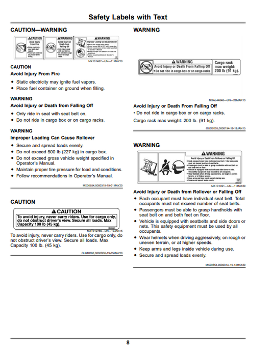 JOHN DEERE XUV560E, XUV560E S4 GATOR™ UTILITY VEHICLES OPERATOR MANUAL OMUC25928