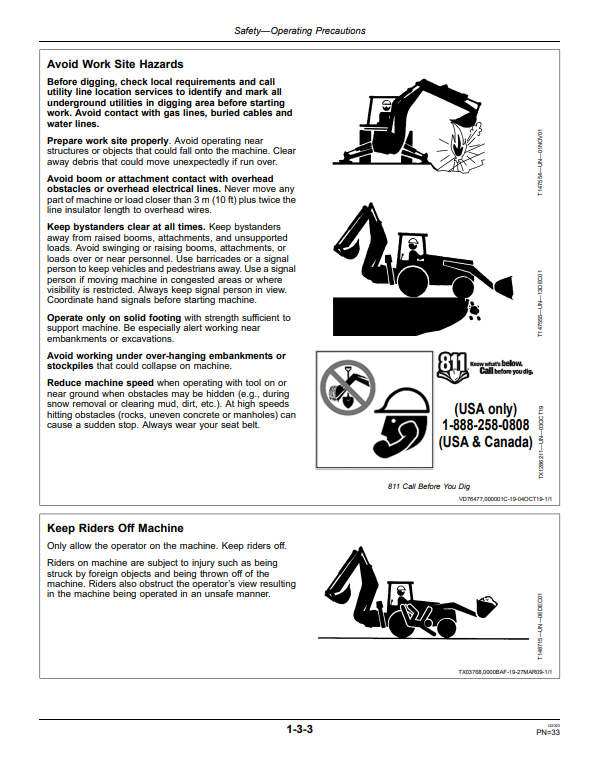 JOHN DEERE 310K BACKHOE LOADER OPERATOR MANUAL OMT305688
