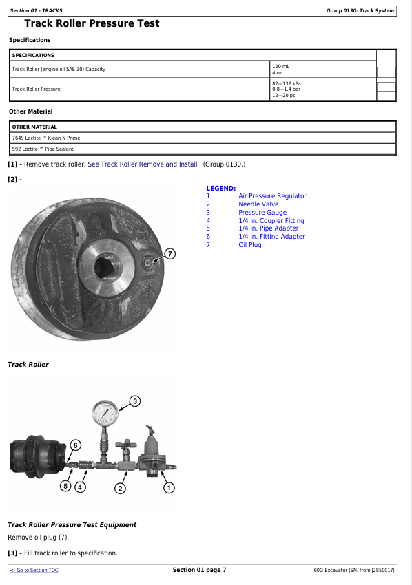 JOHN DEERE 60G COMPACT EXCAVATOR REPAIR TECHNICAL MANUAL TM12882