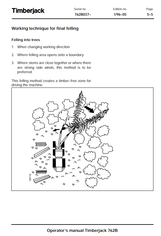 JOHN DEERE TIMBERJACK 762B OPERATOR MANUAL F044406