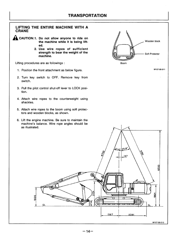 HITACHI EX200L-2, EX200LCK-2 EXCAVATOR OPERATOR MANUAL EM14811