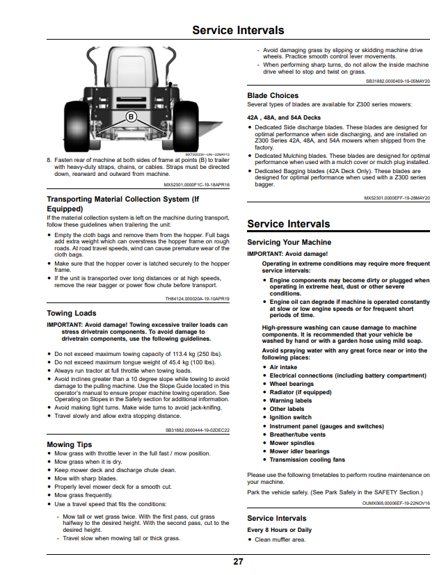 JOHN DEERE Z335E, Z345M, Z345R, Z355E, Z355R, Z365R, Z375R, Z300 SERIES ZTRAK™ OPERATOR MANUAL OMUC28756