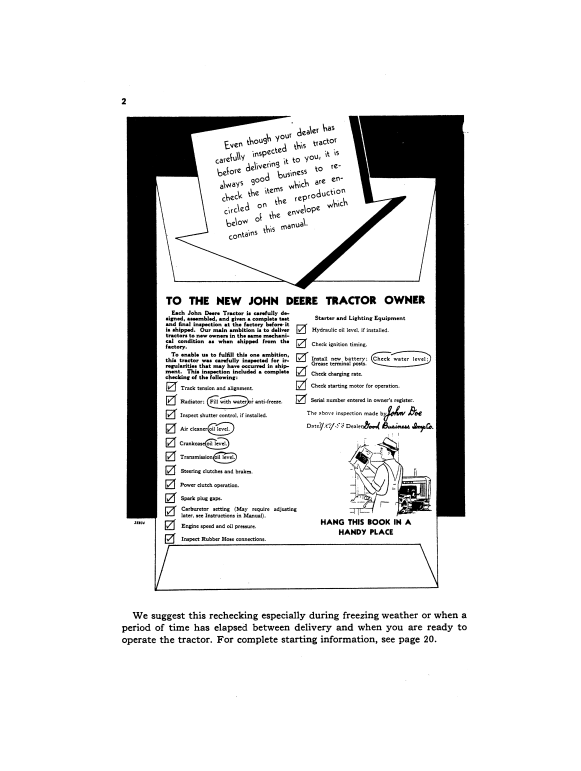 JOHN DEERE 40 CRAWLER OPERATOR MANUAL OMT9555