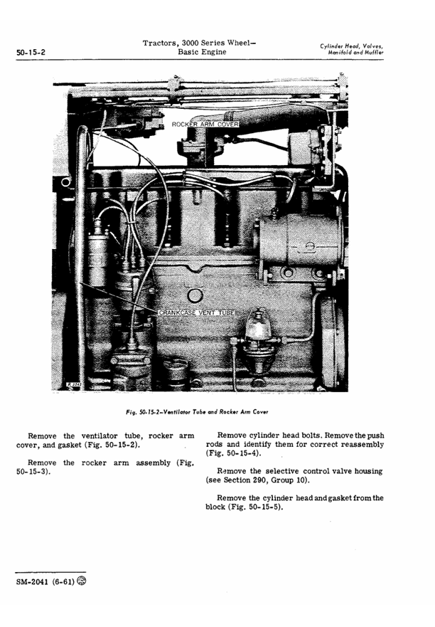 JOHN DEERE 3000 SERIES WHEEL TRACTOR SERVICE MANUAL SM2041