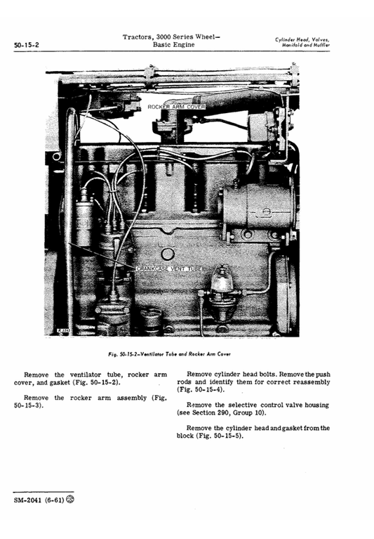 JOHN DEERE 3000 SERIES WHEEL TRACTOR SERVICE MANUAL SM2041