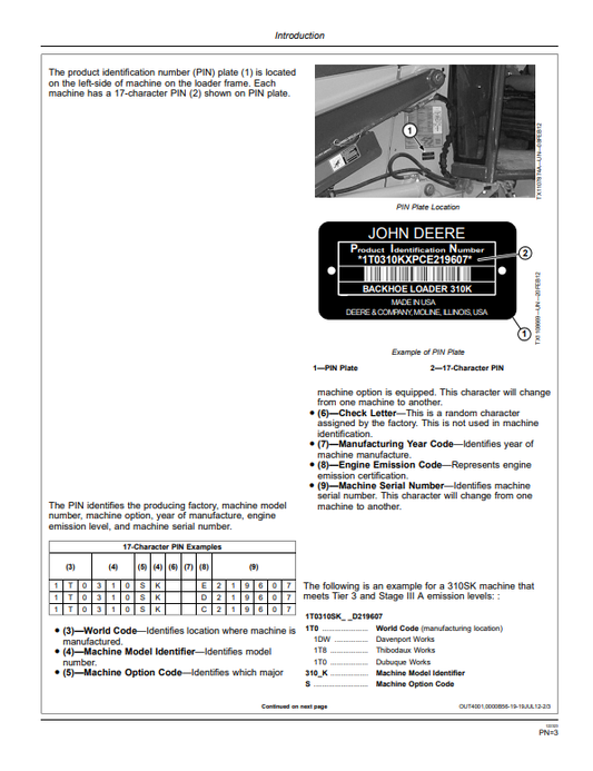 JOHN DEERE 310SK BACKHOE LOADER OPERATOR MANUAL OMT305690