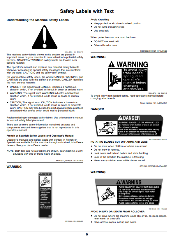 JOHN DEERE RESIDENTIAL ZTRAK™ Z515E, Z530M, Z530R AND Z545R OPERATOR MANUAL OMUC31105