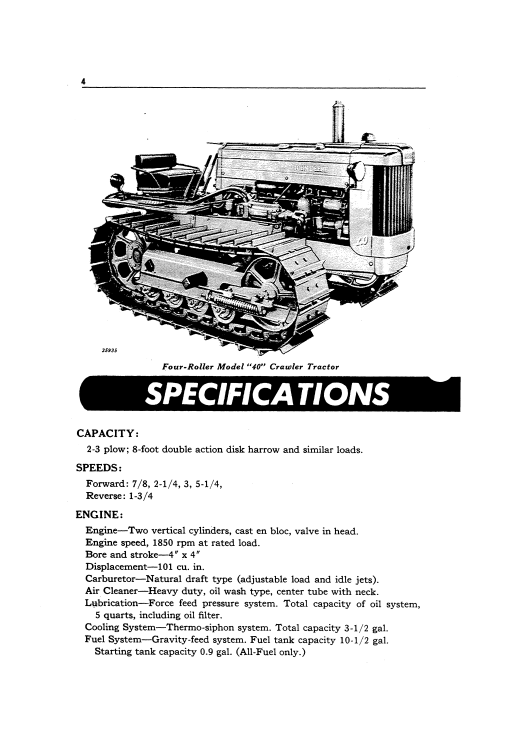 JOHN DEERE 40 CRAWLER OPERATOR MANUAL OMT9555