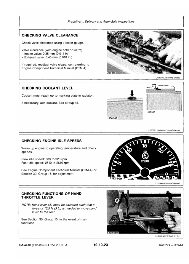 JOHN DEERE 3150 TRACTOR TECHNICAL MANUAL TM4410