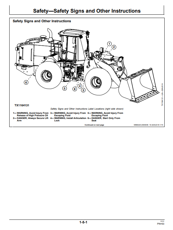 JOHN DEERE 744K-II 4WD LOADER OPERATOR MANUAL OMT351531X19