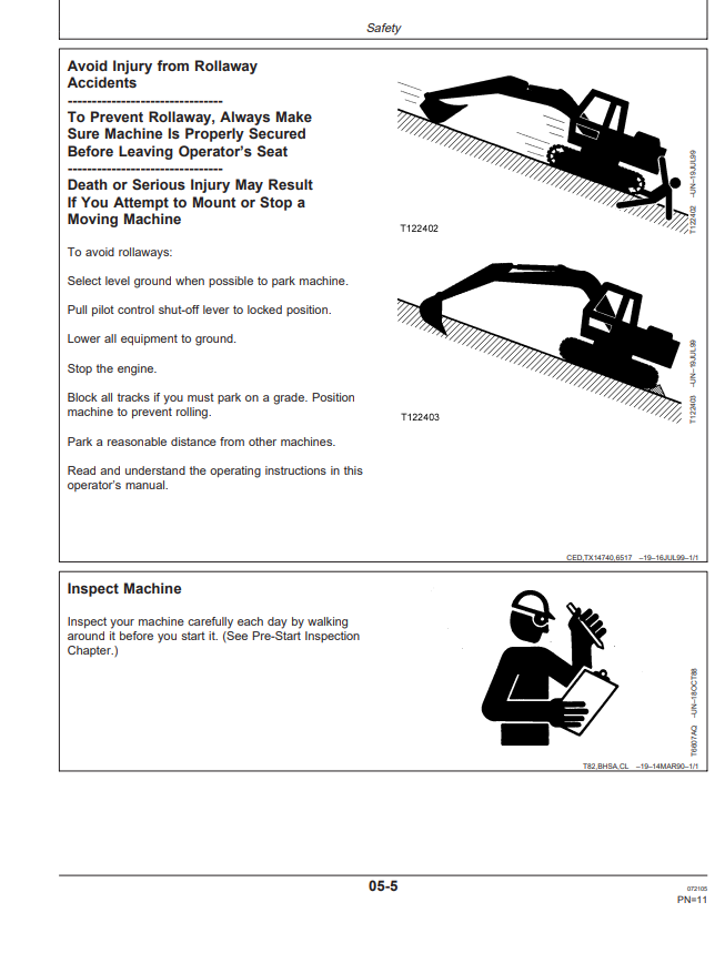 JOHN DEERE 750 EXCAVATOR OPERATOR MANUAL OMT185897