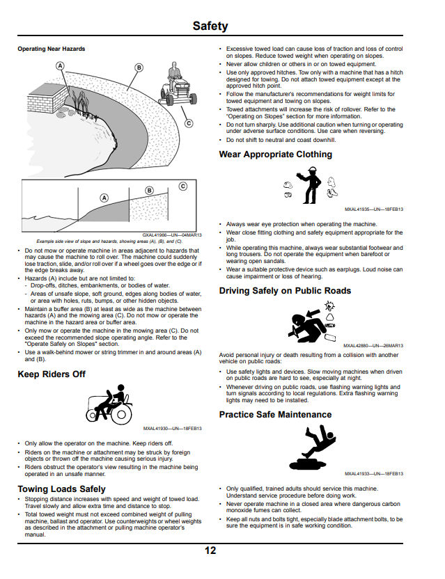 JOHN DEERE Z525E, Z535M, Z535R, Z540M AND Z540R, Z500 SERIES ZTRAK™ OPERATOR MANUAL OMGX26263