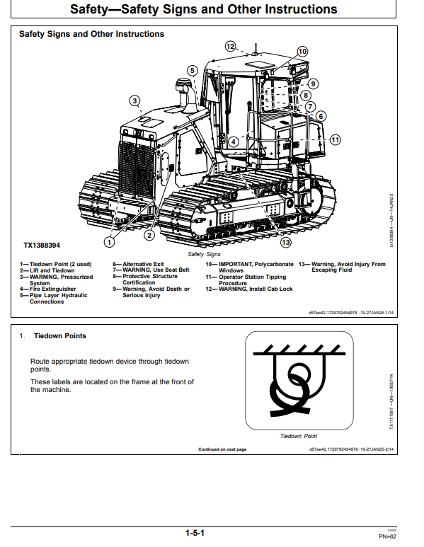 JOHN DEERE PL100 CRAWLER DOZER PIPELAYER READY OPERATOR MANUAL OMT487627X019