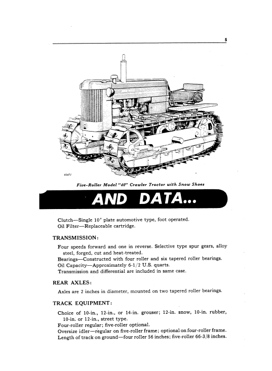 JOHN DEERE 40 CRAWLER OPERATOR MANUAL OMT9555
