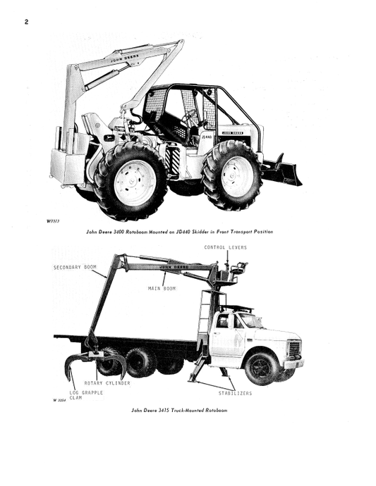 JOHN DEERE 3400 AND 3415 ROTOBOOM OPERATOR MANUAL OMW15500
