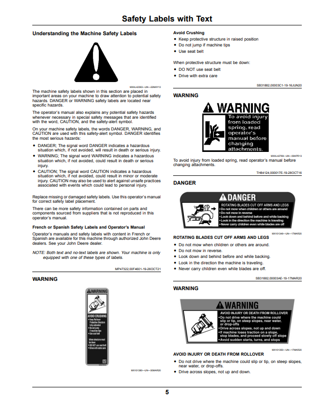 JOHN DEERE RESIDENTIAL ZTRAK™ Z515E, Z530M, Z530R, Z545R OPERATOR MANUAL OMUC33390