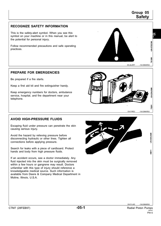 JOHN DEERE RADIAL PISTON PUMP OPERATION & TEST MANUAL CTM7