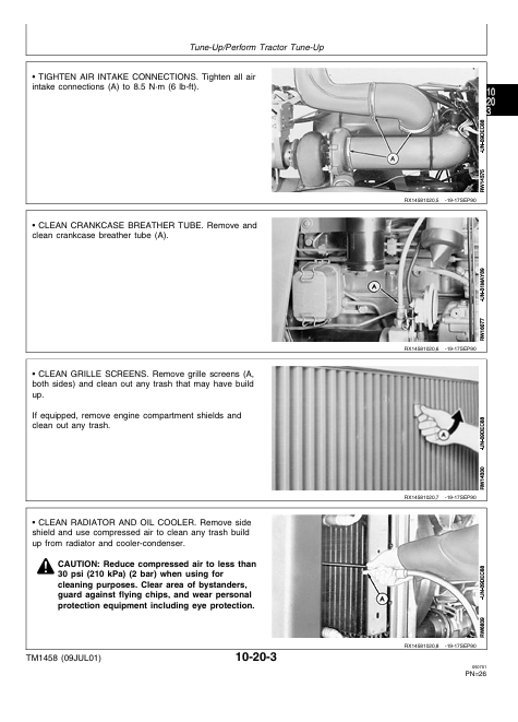 JOHN DEERE 4055, 4255, 4455 TRACTOR REPAIR MANUAL TM1458
