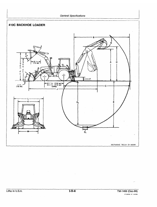 JOHN DEERE 410B, 410C, 510B, 510C BACKHOE LOADER REPAIR TECHNICAL MANUAL TM1469