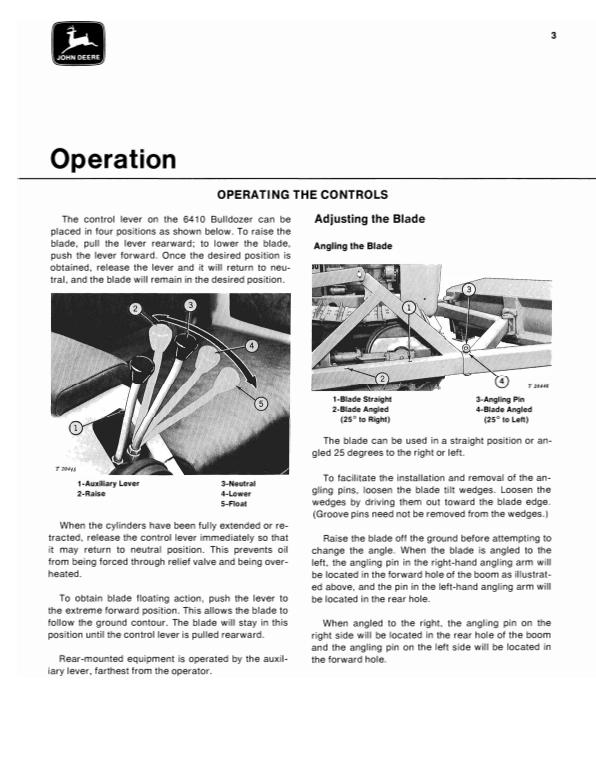 JOHN DEERE 6410 BULLDOZER FOR JD450-B CRAWLER OPERATOR MANUAL OMT40197