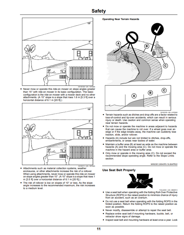 JOHN DEERE RESIDENTIAL ZTRAK™ Z515E, Z530M, Z530R, Z545R OPERATOR MANUAL OMUC33390