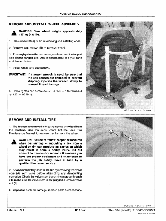 JOHN DEERE 410B, 410C, 510B, 510C BACKHOE LOADER REPAIR TECHNICAL MANUAL TM1469