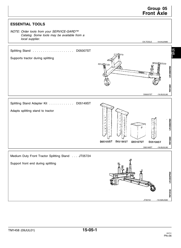 JOHN DEERE 4055, 4255, 4455 TRACTOR REPAIR MANUAL TM1458