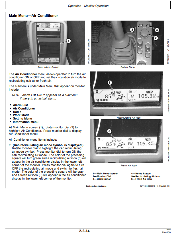 JOHN DEERE 250GLC EXCAVATOR OPERATOR MANUAL OMT351369X19