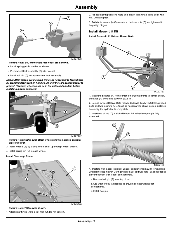 JOHN DEERE 60D, 72D MID MOUNT MOWER OPERATOR MANUAL OMLVU25183