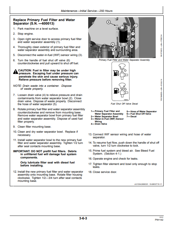 JOHN DEERE E300LC EXCAVATOR OPERATOR MANUAL OMT347755X19