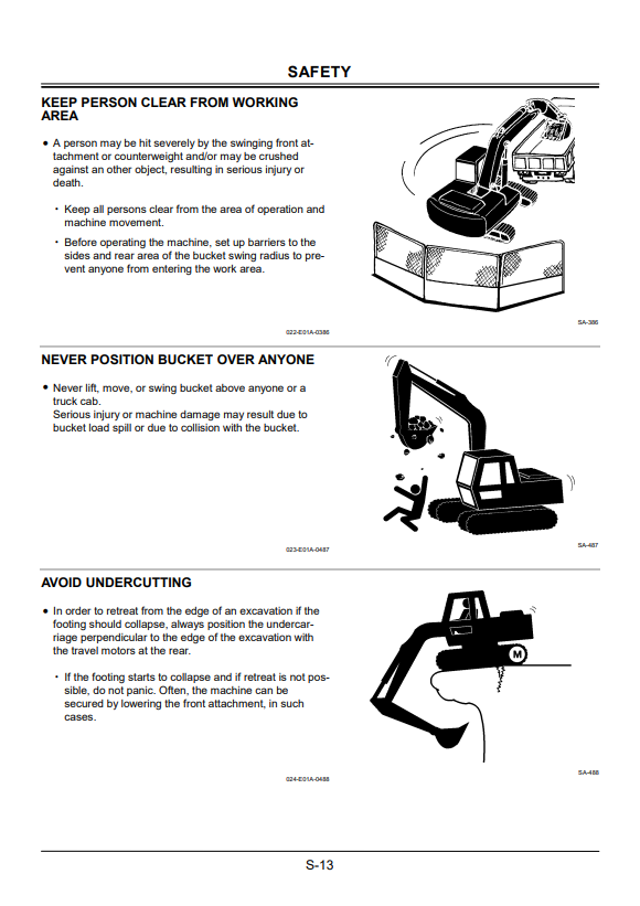 HITACHI ZAXIS 350K, 350LCK EXCAVATOR OPERATOR MANUAL EM1HM11