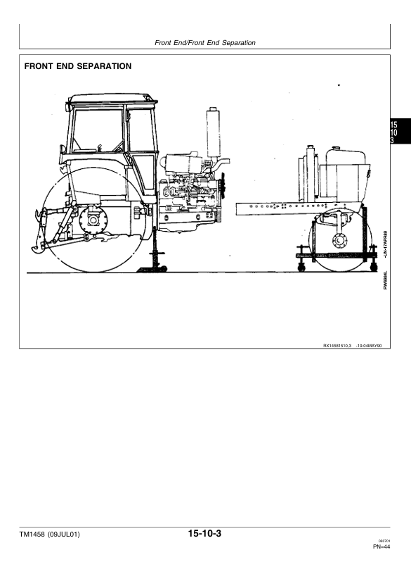 JOHN DEERE 4055, 4255, 4455 TRACTOR REPAIR MANUAL TM1458