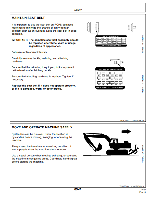 JOHN DEERE 690E LC EXCAVATOR OPERATOR MANUAL OMT162125