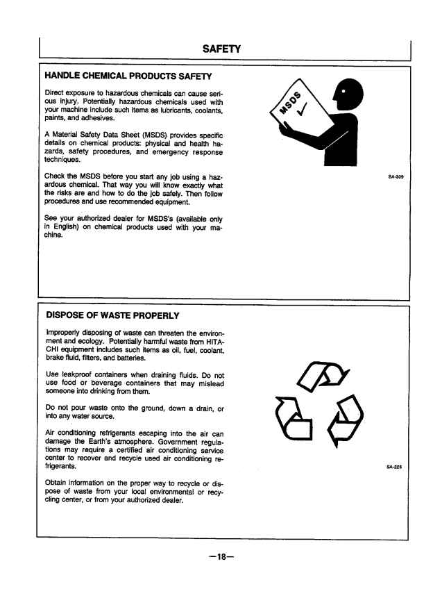 HITACHI EX200-3, EX200LC-3 EXCAVATOR OPERATOR MANUAL EM14CNA11-1