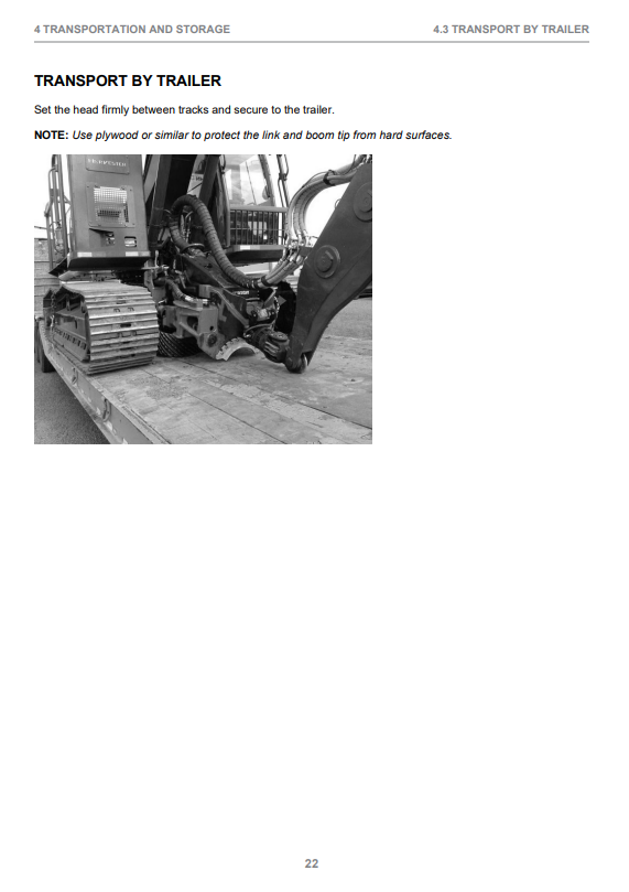 WARATAH H215E HARVESTER HEAD OPERATOR INSTRUCTION MANUAL F674290WA