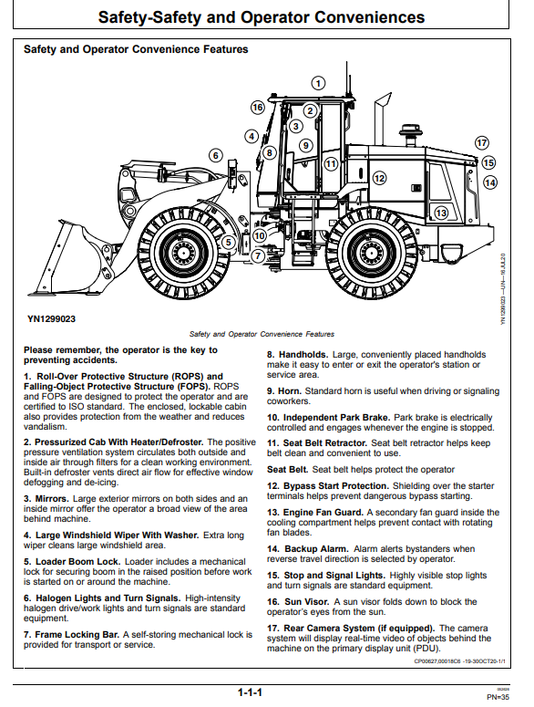 JOHN DEERE 644 G 4WD LOADER OPERATOR MANUAL OMT528231X019