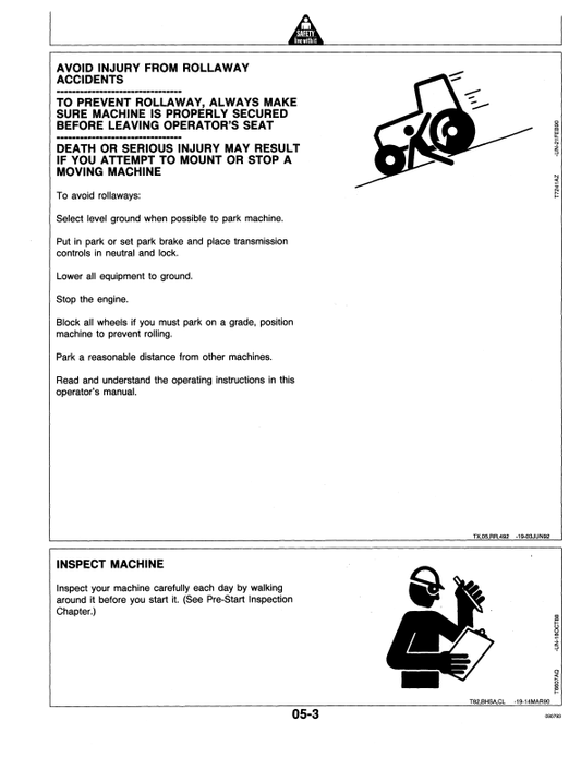 JOHN DEERE 595D EXCAVATOR OPERATOR MANUAL OMT149277