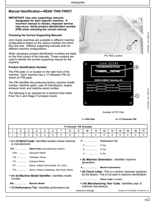 JOHN DEERE 950 P CRAWLER DOZER OPERATOR MANUAL OMT471396X019