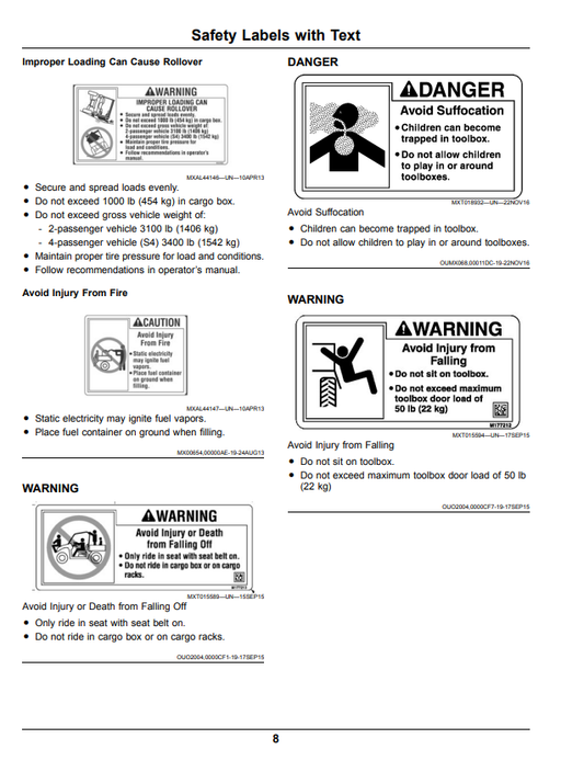 JOHN DEERE XUV855E, XUV855M GATOR™ UTILITY VEHICLES OPERATOR MANUAL OMUC23889
