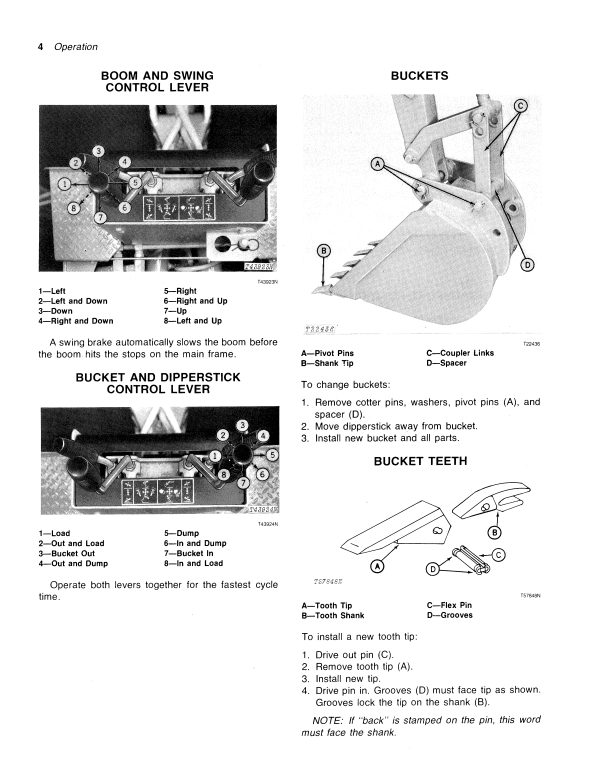 JOHN DEERE 9250A, 9450 AND 9550 BACKHOE OPERATOR MANUAL OMT73799