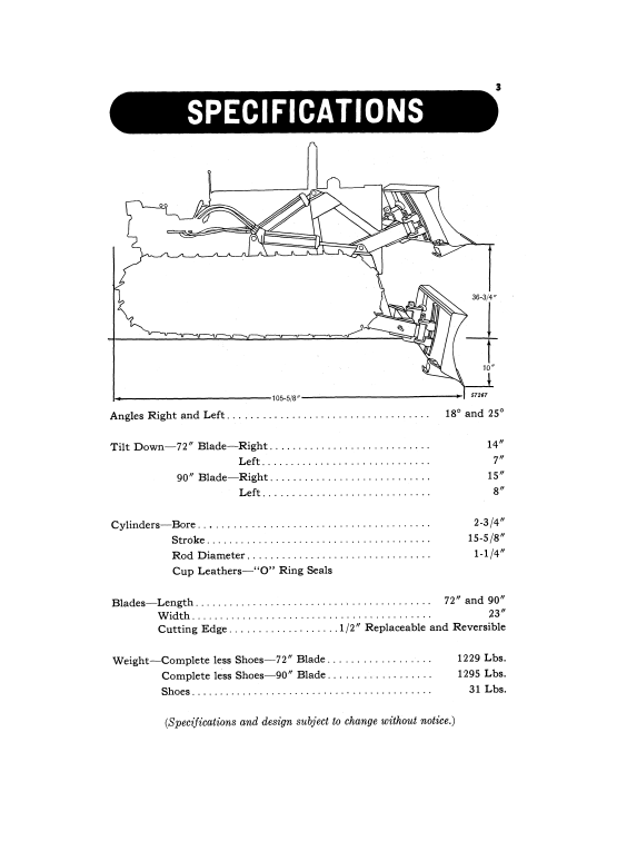 JOHN DEERE 62 BULLDOZER OPERATOR MANUAL OMU11504