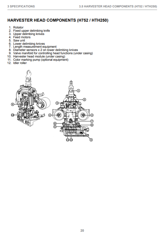 JOHN DEERE H752 HARVESTER HEAD OPERATOR INSTRUCTION MANUAL F670736