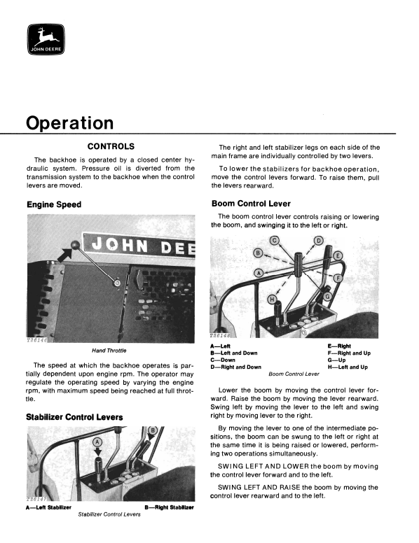 JOHN DEERE 9305 BACKHOE OPERATOR MANUAL OMT41107