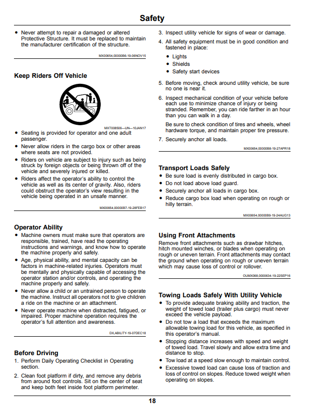 JOHN DEERE XUV855E, XUV855M GATOR™ UTILITY VEHICLES OPERATOR MANUAL OMUC23889