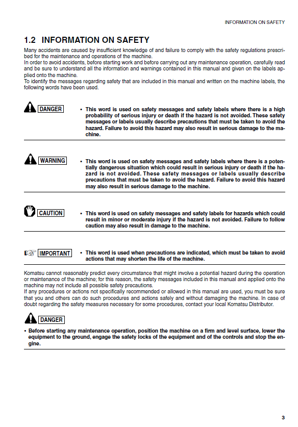 Komatsu SK815-5 Skid Steer Loader Service & Operation Manual PDF Download