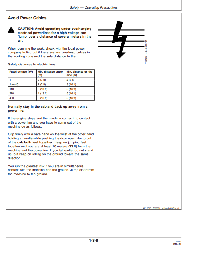 JOHN DEERE 1470D HARVESTER OPERATOR MANUAL OMF070281