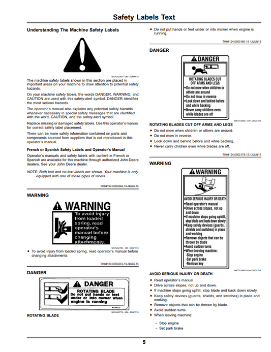 JOHN DEERE Z335E AND Z355E, Z300 SERIES ZTRAK™ OPERATOR MANUAL OMGX26258